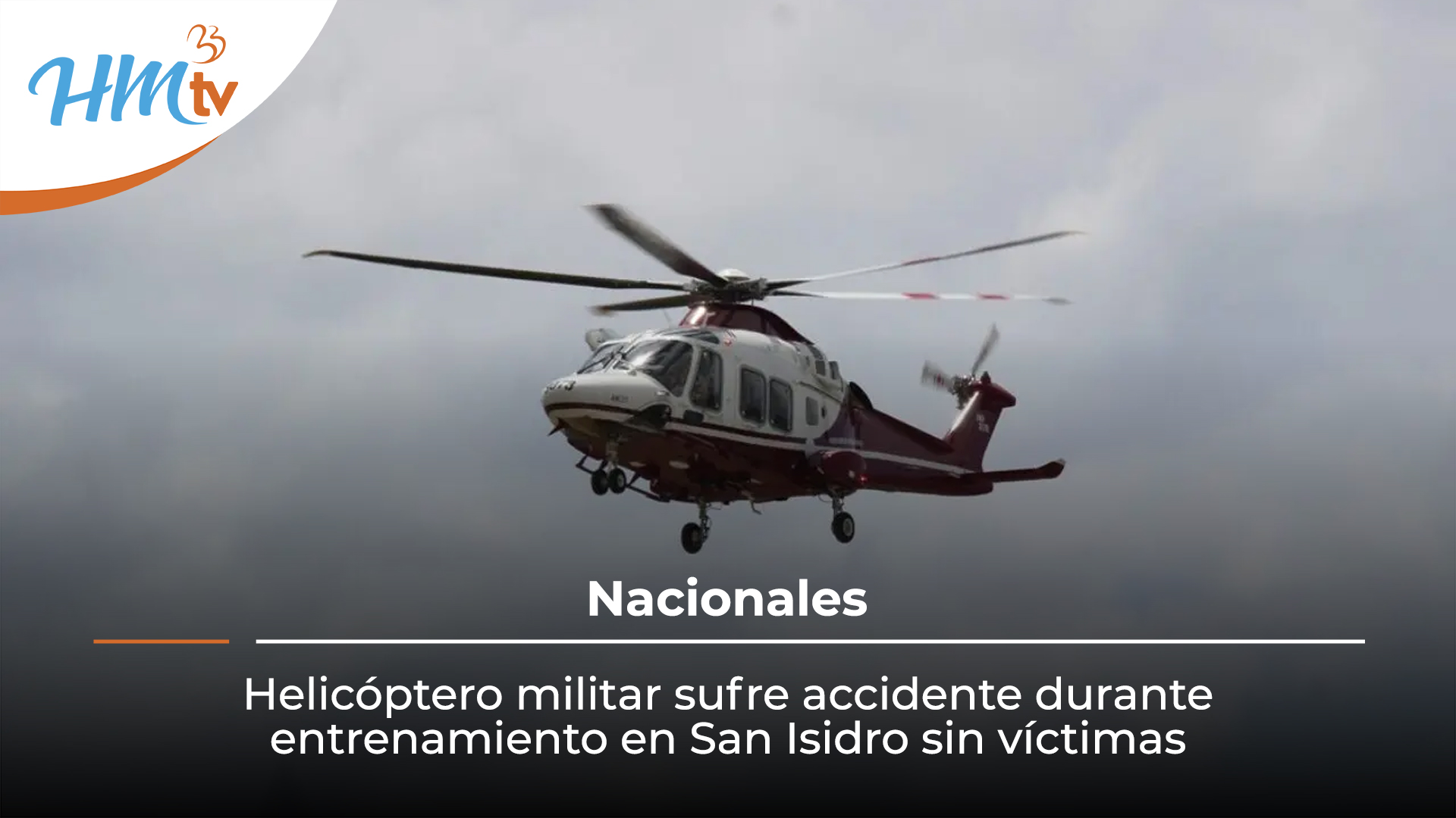 Helicóptero militar sufre accidente durante entrenamiento en San Isidro sin víctimas