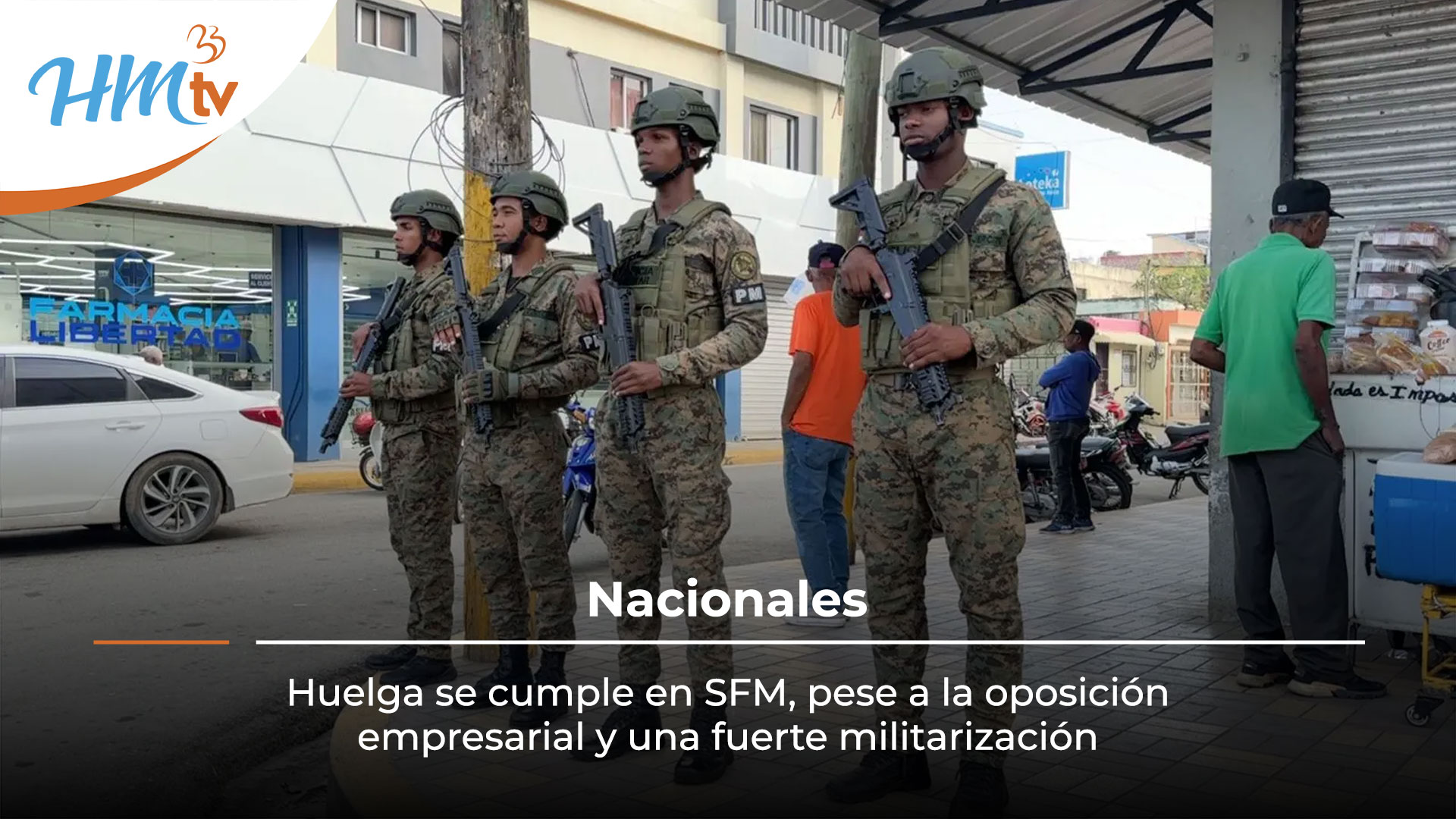 Huelga se cumple en SFM, pese a la oposición empresarial y una fuerte militarización